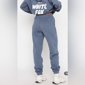 White Fox 🦊, sweat pants, blue, small